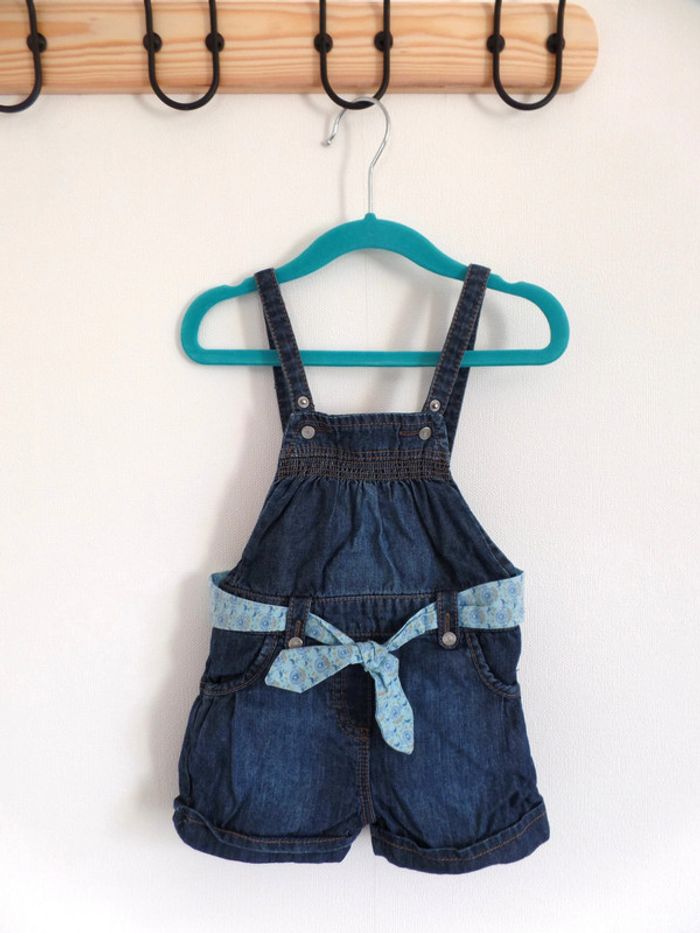 Salopette short en jean Obaïbi 12 mois