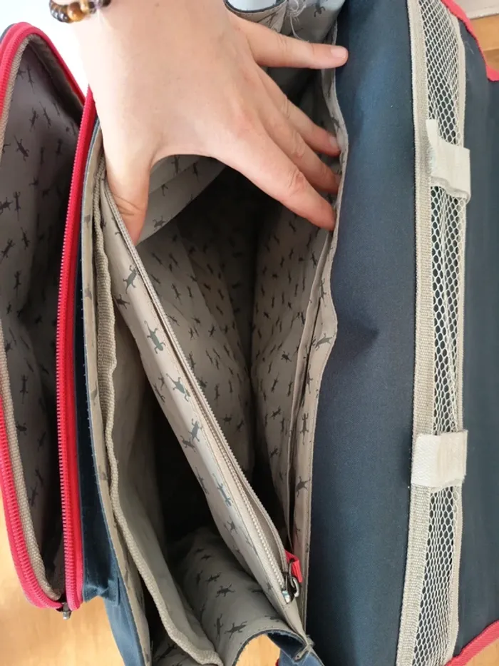 Cartable fille caméléon , 3 compartiments , fleurie - photo numéro 13