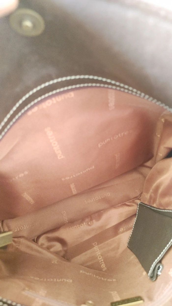Sac à main en cuir grainé épais excellente qualité marron - photo numéro 13