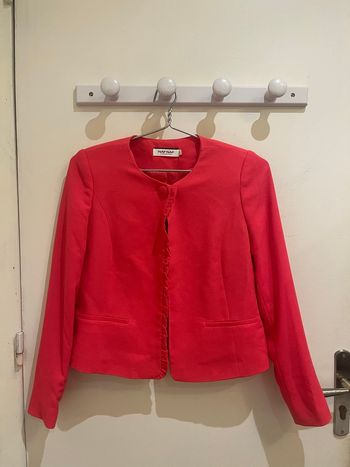 Veste blazer rose fuschia froufrou  naf naf taille XS/34