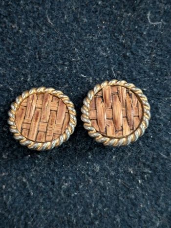 Boucles d'oreilles a clips marrons