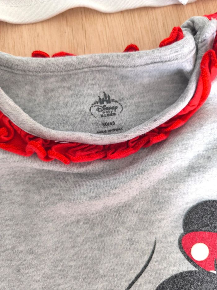 Lot fille de 1 sweat + 2 t-shirts épais Minnie - 18 mois - photo numéro 6