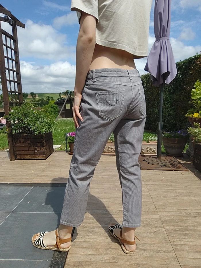 Pantacourt rayé gris T40- Active Wear La Redoute - photo numéro 6