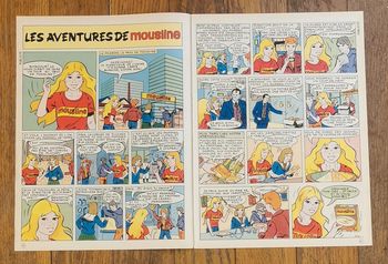 Rare ancienne publicité mousline bd vintage