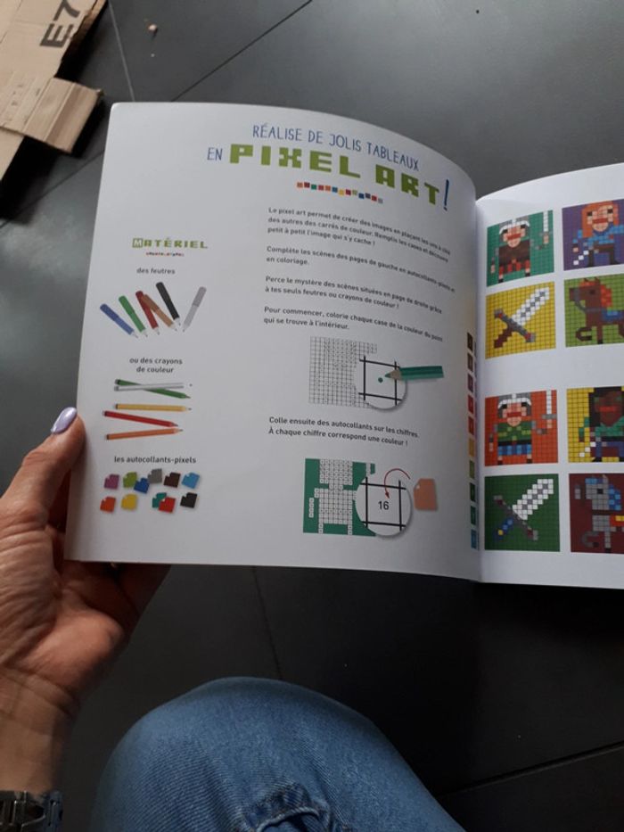 Cahier de pixels art pour les petits les chevaliers de Fleurus - photo numéro 3