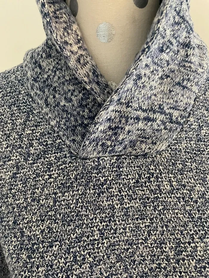 Pull bleu / blanc chiné taille L - photo numéro 5