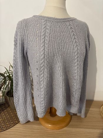 Pull femme gris pailletée taille S promod