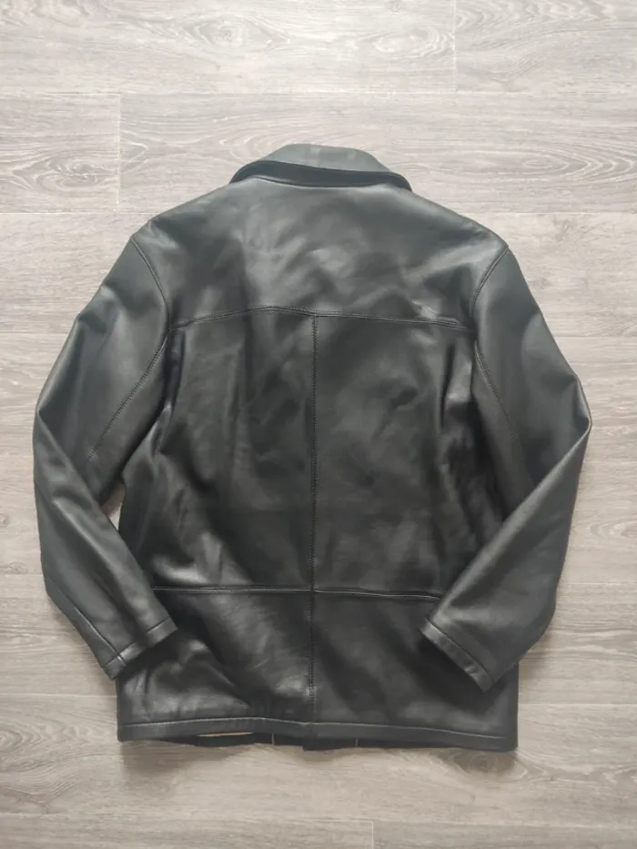 Blouson veste en cuir d'agneau noir avec poches taille 48 / XL Westbury - photo numéro 2