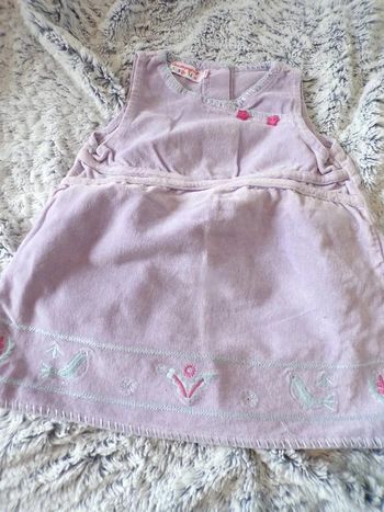 Robe sans manches en velours 12 mois La compagnie des petits