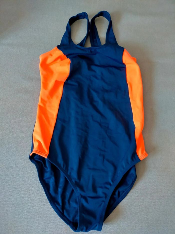 Maillot de bain 1 pièce – Bleu marine et orange fluo – Taille 36/38 – Lot disponible - photo numéro 6