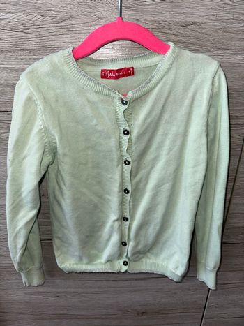 Gilet vert menthe Tissaia – Taille 5 ans (110 cm)