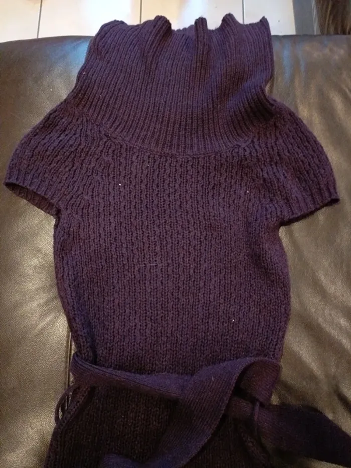 Robe chaude sagie 36 col roulé laine - photo numéro 2