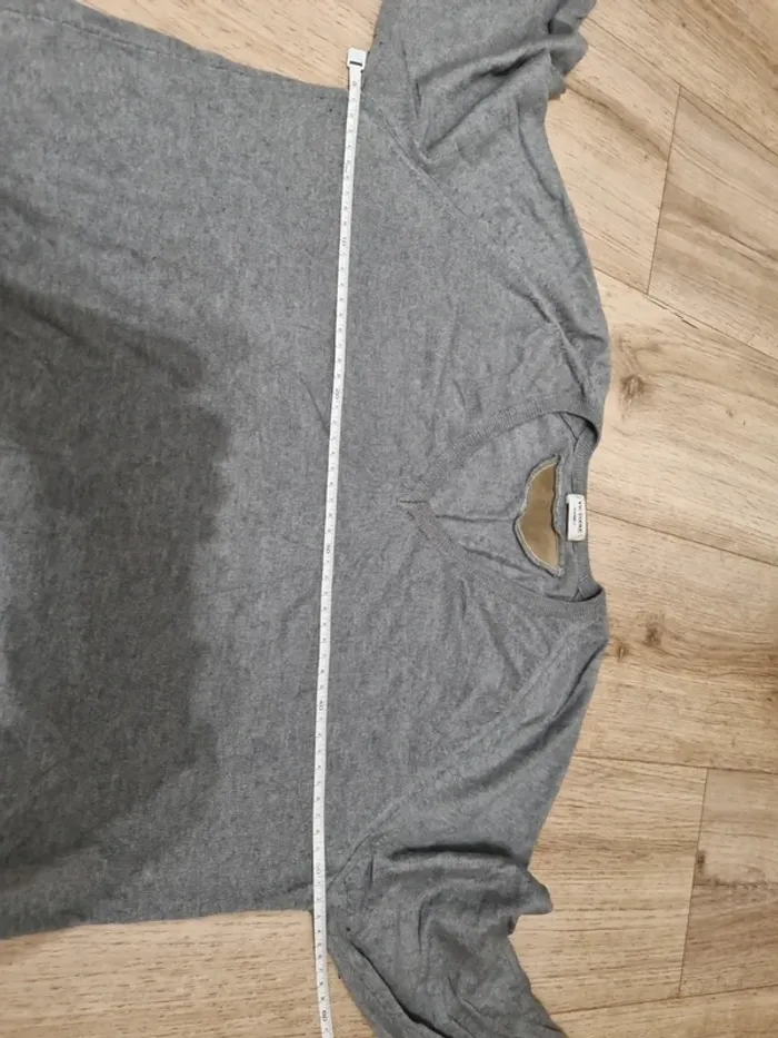 pull leger gris col v victoire homme - photo numéro 12
