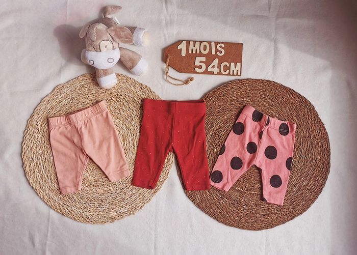 Lot 3 leggings 👣 1 mois
