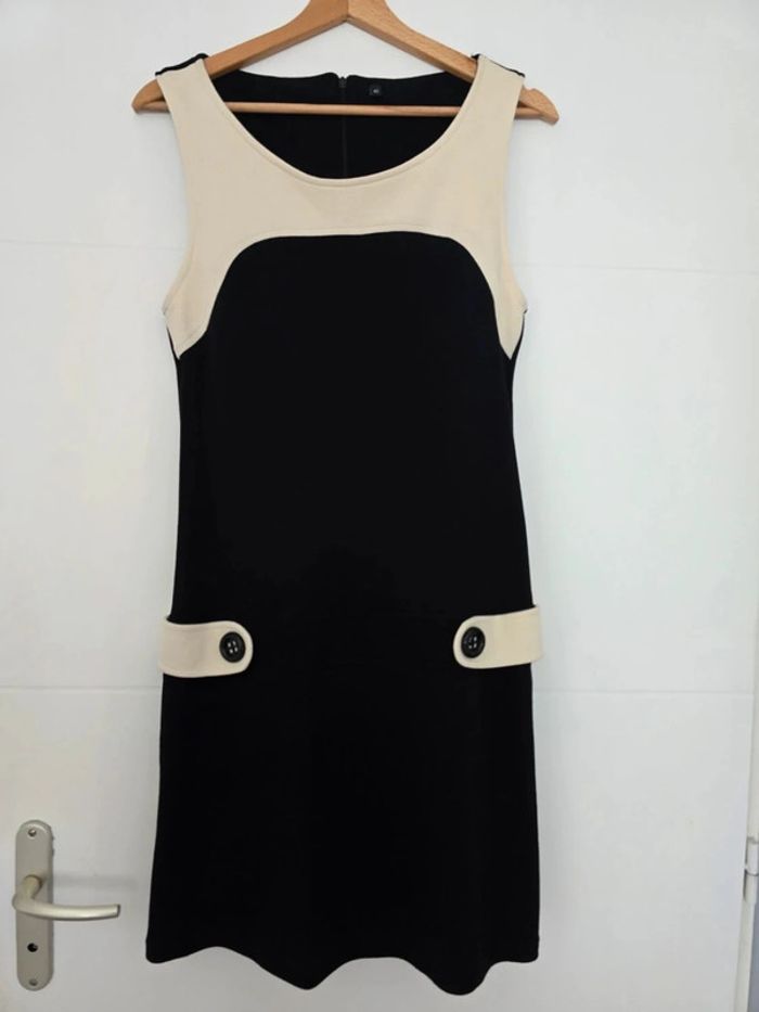Robe bi color doublée