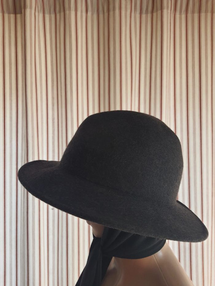 Jolie Chapeau femme noir chiné 56cm - photo numéro 6