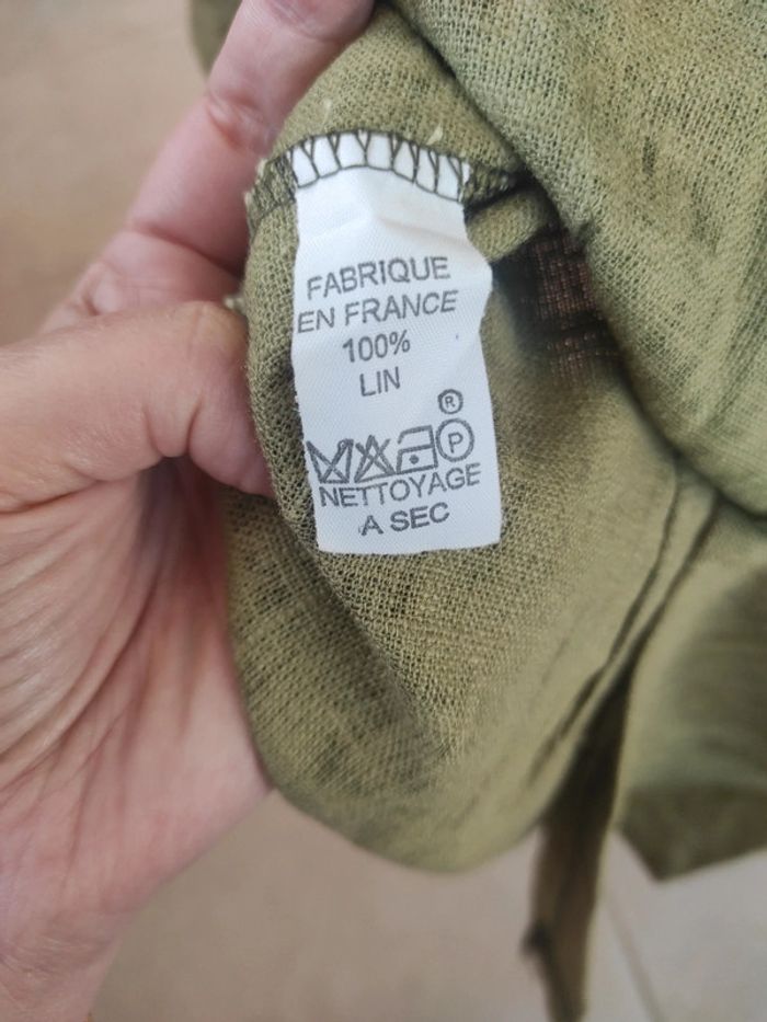 Ensemble  tailleur veste et jupe en lin - photo numéro 4