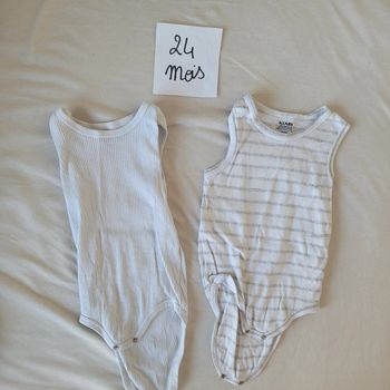 2 body sans manches kiabi 24 mois