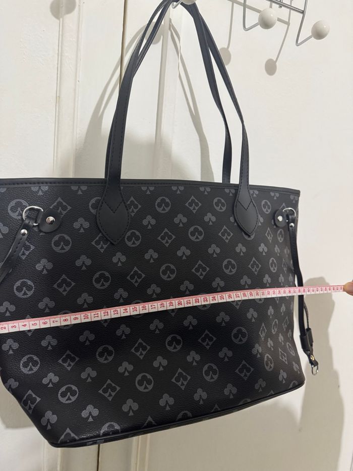 Neuf Sac cabas monogramme + pochette assortie - photo numéro 10