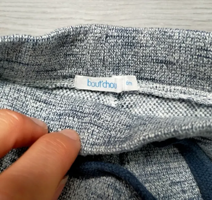 Short fin gris chiné mixte 6 mois Bout'chou - photo numéro 3