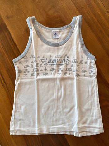 Débardeur marcel tee-shirt sans manches garçon 8 ans petit bateau