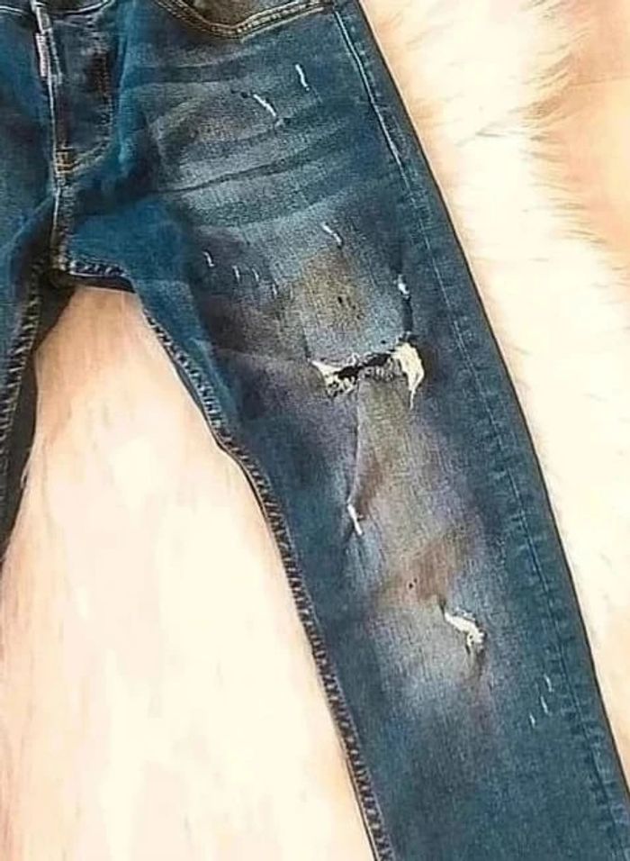 Jean skinny homme avec trous Dsquared2 taille 44 IT coloris bleu - photo numéro 3