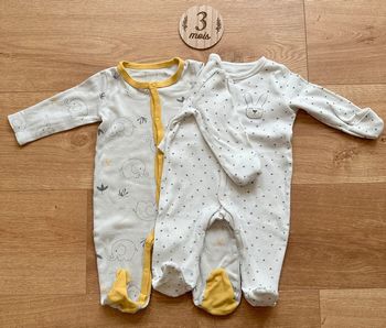 2 pyjamas Absorba 3 mois