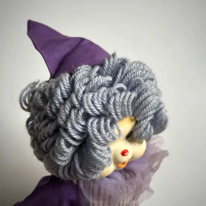 Peluche singe kiki clown violet - photo numéro 2