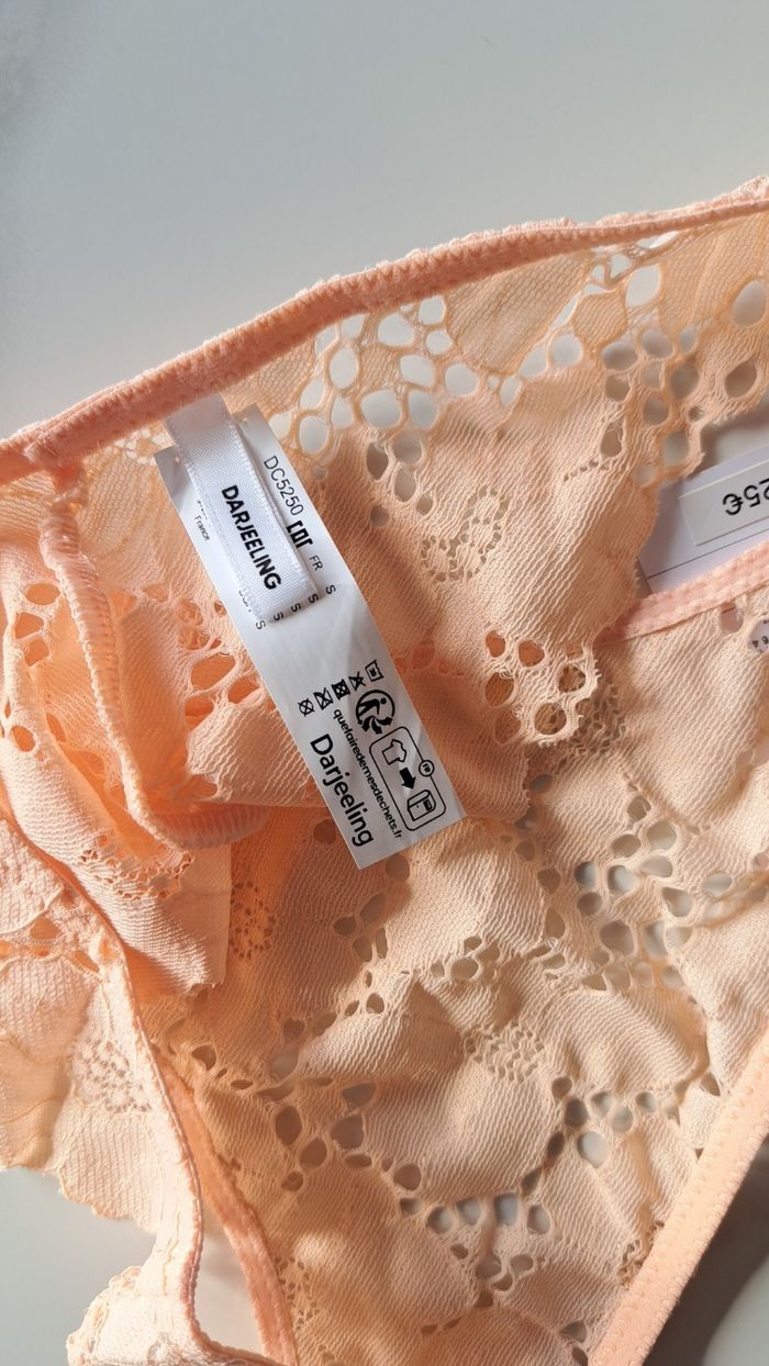 Tanga en dentelle saumon – Darjeeling (Ligne Aly) - photo numéro 6