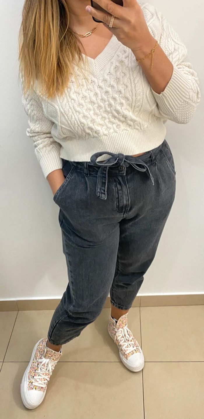 Superbe Pull Court Crème Taille M - photo numéro 2