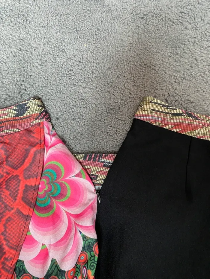 Jupe Desigual T38 Motifs colorésAuthentique Parfait état 🌸 - photo numéro 7