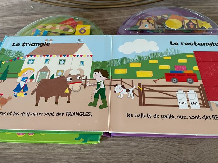 Lot de 2 livres cartonnés aimantés les nombres et les formes - photo numéro 2
