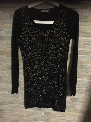 Pull noir à strass Nicole 36