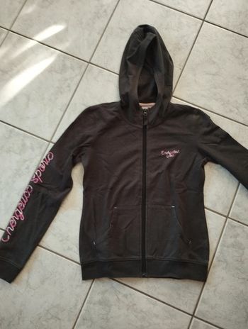 Sweat capuche zip fille