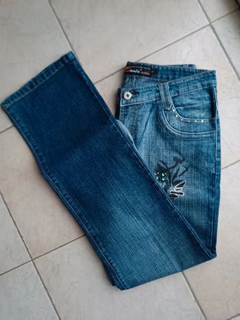 Jeans imprimé fleur taille L - très bon état - Onado jeans