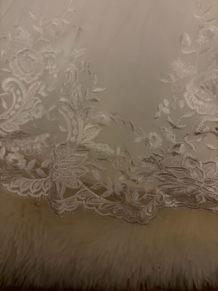 Robe de cérémonie bébé – Blanc ivoire, dentelle brodée & perles  taille 12 mois - photo numéro 4