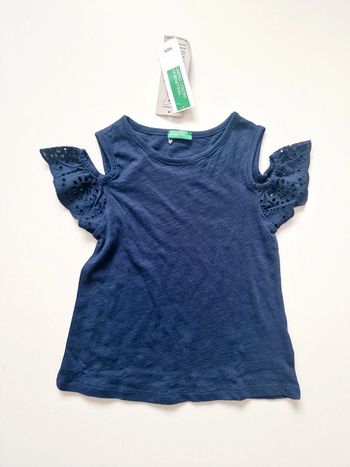 United Colors of Benetton - Tee-shirt manches courtes - Bleu marine - Neuf avec étiquette ! (4 ans)