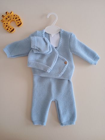 Ensemble bébé naissance complet bleu