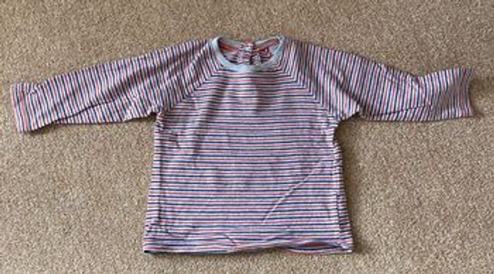 Ensemble salopette t-shirt manches longues 12 mois - photo numéro 4