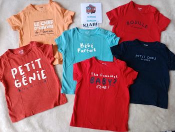 Lot de 6 t-shirts 18 mois kiabi