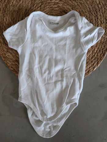 Body blanc 12 mois manches courtes Verbaudet