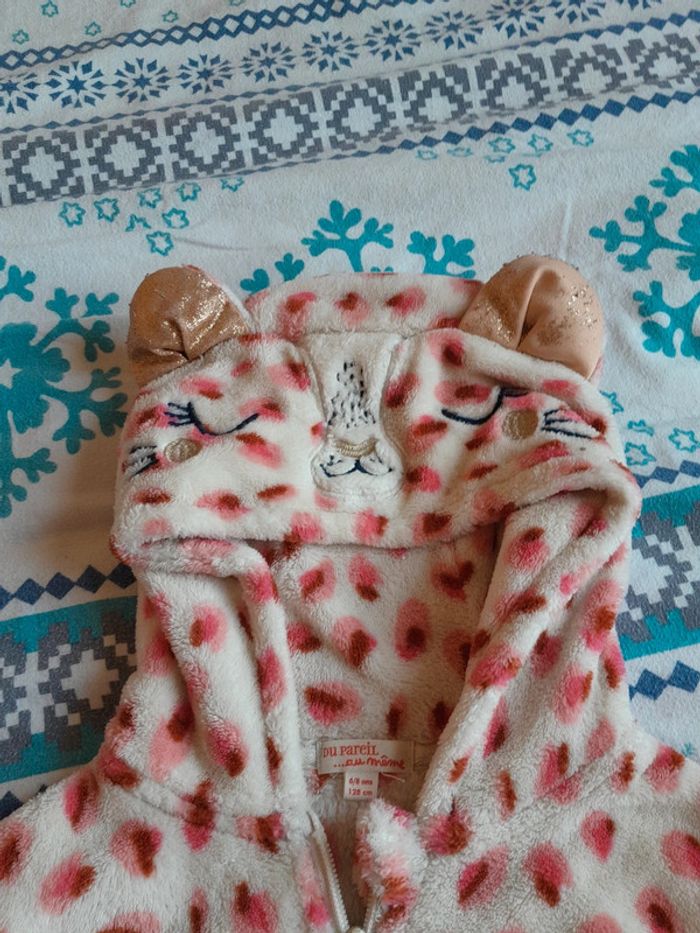 Surpyjama DPAM léopard rose 6-8ans - photo numéro 2