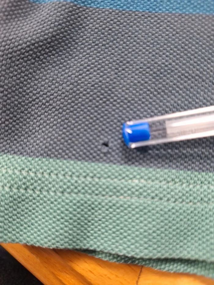Polo lacoste manche longue multicolore - taille L homme brodé (373) - photo numéro 12