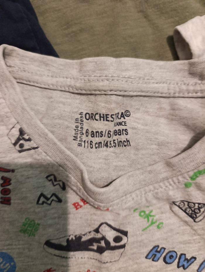 Lot T-shirts manches courtes garçon 6 ans TBE - photo numéro 4