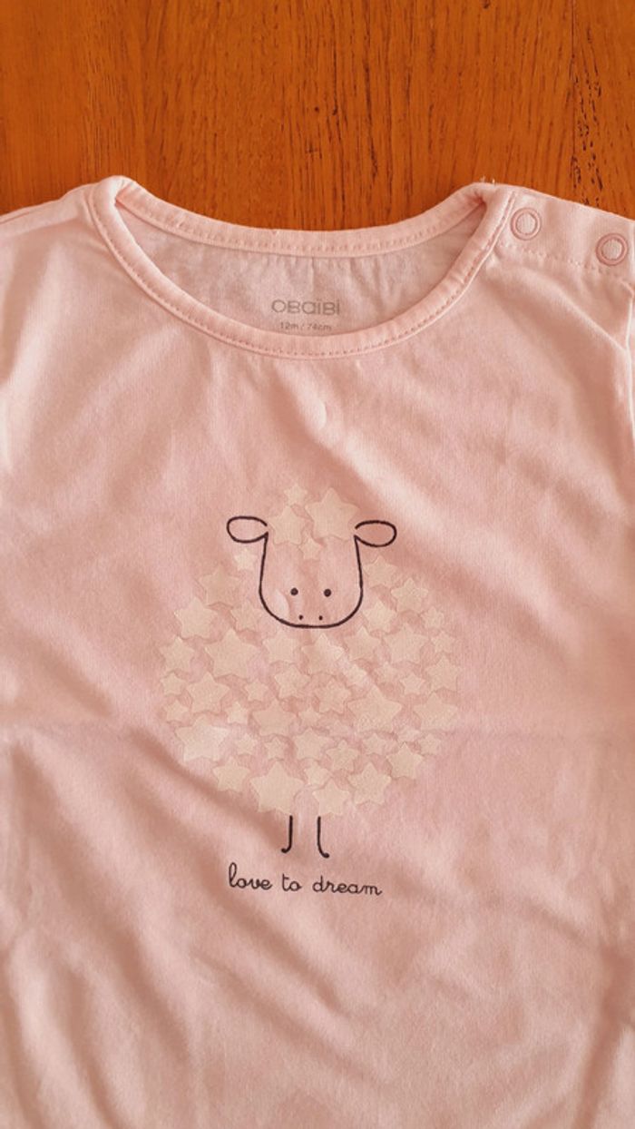 Teeshirt à manches longues Obaibi 12 mois - photo numéro 2