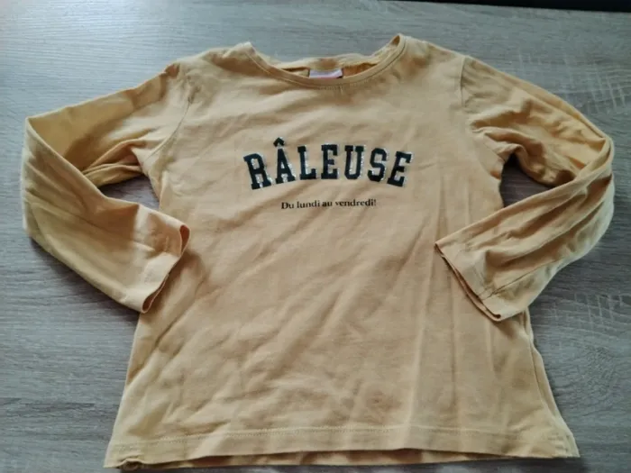 Tee shirt jaune Râleuse - photo numéro 2