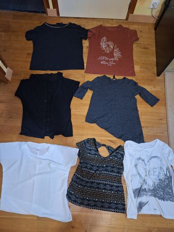 Lot 7 t-shirts femme taille L