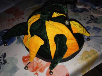 Déguisement Bonnet lutin arlequin clown