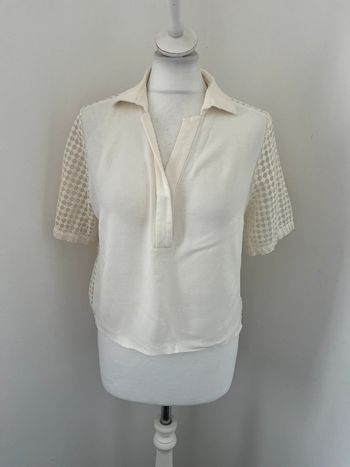 Blouse écrue et ajourée Sandro S