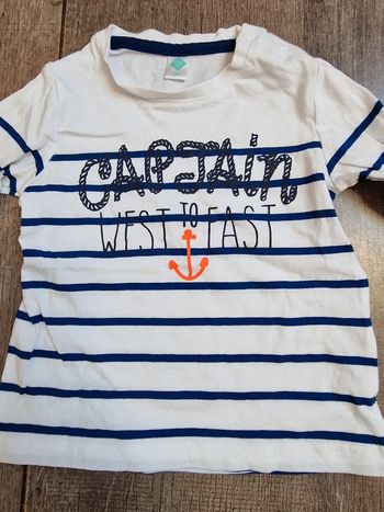 Tee-shirt manche longue 18 mois rayure marine